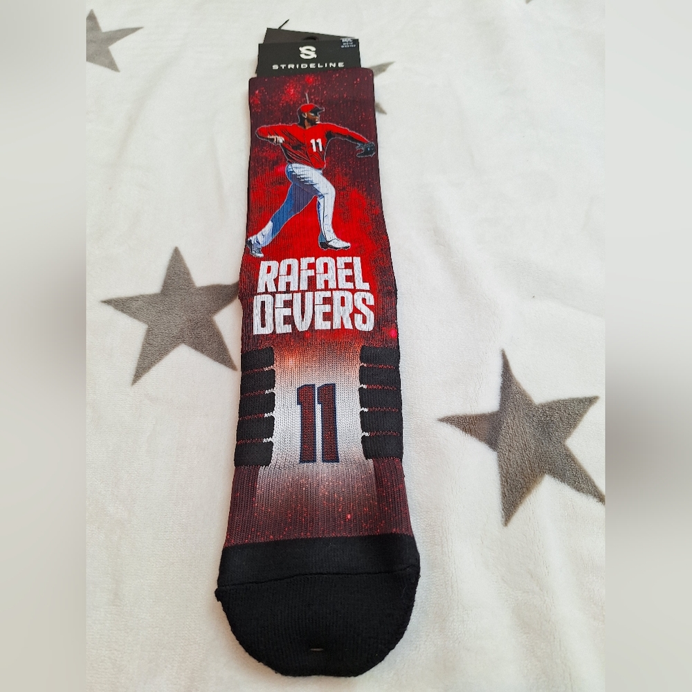 STRIDELINE MLB RAFAEL DEVERS PLAYERS CHOICE SOCKS SIZE MENS ML M 8-12 W 9.5-13.5